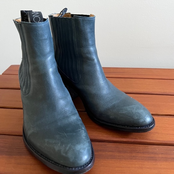 Chelsea Boots made in France by Freelance, genuine leather, Indigo/Denim colour - Picture 1 of 4